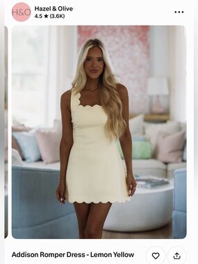 Hazel and Olive Addison romper dress yellow